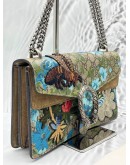 GUCCI DIONYSUS MEDIUM CHAIN BAG IN BEIGE GG SUPREME CANVAS WITH MULTICOLOR FLORAL PRINT AND EMBROIDERY