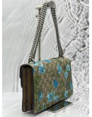 GUCCI DIONYSUS MEDIUM CHAIN BAG IN BEIGE GG SUPREME CANVAS WITH MULTICOLOR FLORAL PRINT AND EMBROIDERY
