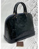 LOUIS VUITTON ALMA PM IN DARK BLUE MONOGRAM VERNIS LEATHER