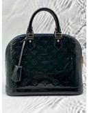 LOUIS VUITTON ALMA PM IN DARK BLUE MONOGRAM VERNIS LEATHER