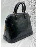LOUIS VUITTON ALMA PM IN DARK BLUE MONOGRAM VERNIS LEATHER