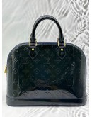 LOUIS VUITTON ALMA PM IN DARK BLUE MONOGRAM VERNIS LEATHER