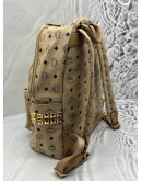 MCM STARK SIDE STUDS BACKPACK IN BEIGE VISETOS LEATHER