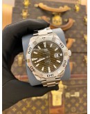 (LIKE NEW) 2022 TAG HEUER AQUARACER 300M CALIBRE 5 REF WAY2018 MOCHA BROWN TEAK DIAL 43MM AUTOMATIC WATCH -FULL SET-
