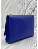 SALVATORE FERRAGAMO MISS VARA CHAIN BAG IN BLUE LEATHER