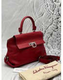 SALVATORE FERRAGAMO SOFIA SMALL BAG IN RED LEATHER