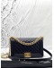 (LIKE NEW) CHANEL BOY MEDIUM SHOULDER BAG IN BLACK CAVIAR LEATHER