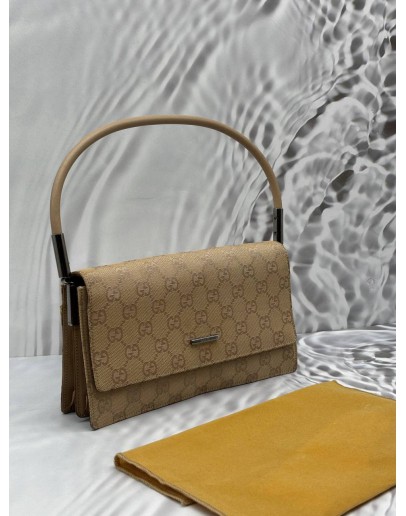 GUCCI MADISON SHOULDER BAG IN LIGHT BROWN GG CANVAS WITH LEATHER