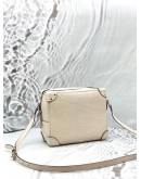 GUCCI TRUNK SHOULDER BAG IN WHITE GG EMBOSSED LEATHER 