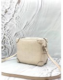 GUCCI TRUNK SHOULDER BAG IN WHITE GG EMBOSSED LEATHER 