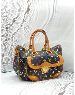 LOUIS VUITTON X TAKASHI MURAKAMI RITA BAG IN BLACK MULTICOLOR MONOGRAM CANVAS