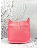 2015 HERMES EVELYN PM IN ROSE CONFETTI EPSOM LEATHER