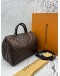 LOUIS VUITTON SPEEDY BANDOULIERE 30 IN BROWN DAMIER EBENE CANVAS -FULL SET- 