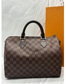 LOUIS VUITTON SPEEDY BANDOULIERE 30 IN BROWN DAMIER EBENE CANVAS -FULL SET- 