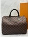 LOUIS VUITTON SPEEDY BANDOULIERE 30 IN BROWN DAMIER EBENE CANVAS -FULL SET- 
