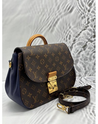 LOUIS VUITTON EDEN MM IN BROWN MONOGRAM CANVAS WITH BLUE LEATHER