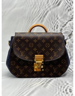 LOUIS VUITTON EDEN MM IN BROWN MONOGRAM CANVAS WITH BLUE LEATHER