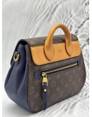 LOUIS VUITTON EDEN MM IN BROWN MONOGRAM CANVAS WITH BLUE LEATHER
