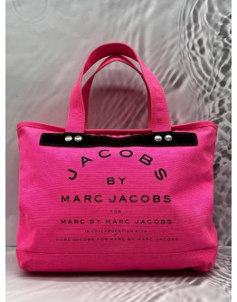 MARC JACOBS TOTE BAG IN BRIGHT PINK CANVAS