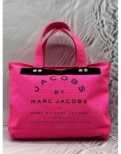 MARC JACOBS TOTE BAG IN BRIGHT PINK CANVAS