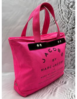 MARC JACOBS TOTE BAG IN BRIGHT PINK CANVAS