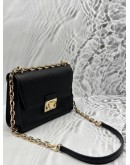 MICHAEL KORS TRIBECA SMALL SHOULDER BAG IN BLACK LEATHER