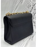 MICHAEL KORS TRIBECA SMALL SHOULDER BAG IN BLACK LEATHER