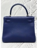 2021 HERMES KELLY 28 IN BLEU DE PRUSSE TOGO LEATHER