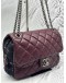 CHANEL NEW PORTOBELLO FLAP BAG IN BURGUNDY AGED CALFSKIN LEATHER