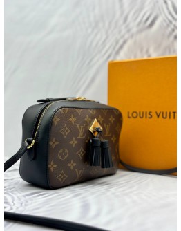 MICROCHIP LOUIS VUITTON SAINTONGE IN BROWN MONOGRAM CANVAS WITH BLACK LEATHER -FULL SET-