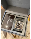 (LIKE NEW) 2010 TAG HEUER MONACO CHRONOGRAPH REF CW2111 BLACK DIAL 38MM AUTOMATIC WATCH -FULL SET-