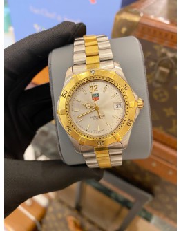 2008 TAG HEUER 2000 PROFESSIONAL 200M TWO TONE REF WK1120 SILVER DIAL 39MM QUARTZ WATCH -FULL SET-