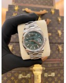 (UNUSED) 2025 ROLEX DATEJUST 36 REF 126200 MINT GREEN DIAL 36MM AUTOMATIC WATCH -FULL SET-