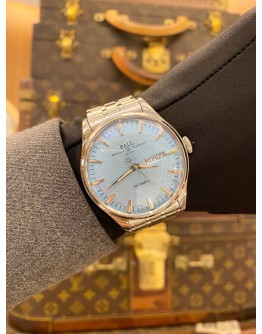 (LIKE NEW) 2024 BALL TRAINMASTER ETERNITY REF NM2080D-S2J-IBE TIFFANY BLUE DIAL 39.5MM AUTOMATIC WATCH -FULL SET-