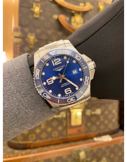 (LIKE NEW) 2022 LONGINES HYDROCONQUEST REF L3.782.4.96.6 BLUE DIAL 43MM AUTOMATIC WATCH -FULL SET-