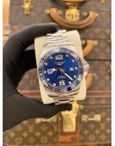 (LIKE NEW) 2022 LONGINES HYDROCONQUEST REF L3.782.4.96.6 BLUE DIAL 43MM AUTOMATIC WATCH -FULL SET-