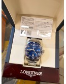 (LIKE NEW) 2022 LONGINES HYDROCONQUEST REF L3.782.4.96.6 BLUE DIAL 43MM AUTOMATIC WATCH -FULL SET-