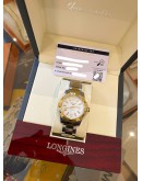 2020 LONGINES HYDROCONQUEST TWO TONE PVD YELLOW GOLD REF L3.647.3 WHITE DIAL 39MM QUARTZ WATCH