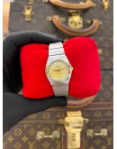 (LIKE NEW) 2016 OMEGA CONSTELLATION LADY 18K 750 YELLOW GOLD REF 123.20.24.60.57.002 MOTHER OF PEARL DIAMOND DIAL 24MM QUARTZ WATCH -FULL SET-
