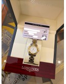 2020 LONGINES HYDROCONQUEST LADIES TWO TONE PVD YELLOW GOLD REF L3.247.3.16.7 WHITE DIAL 29MM QUARTZ WATCH