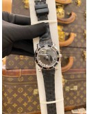 2015 CHOPARD HAPPY SPORT 5 FLOATING DIAMONDS BLACK CERAMIC REF 8475 BLACK DIAL 36MM QUARTZ WATCH