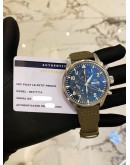 2022 IWC PILOT LE PETIT PRINCE CHRONOGRAPH REF IW377714 BLUE DIAL 43MM AUTOMATIC WATCH