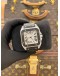 2009 CARTIER SANTOS 100 XL BLACK RUBBER REF 2656 WHITE ROMAN NUMERALS DIAL 38MM X 51MM AUTOMATIC WATCH -FULL SET-
