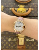 (LIKE NEW) 2023 CARTIER BALLON BLEU 18K 750 ROSE GOLD REF WE902063 SILVER DIAMOND DIAL 33MM AUTOMATIC WATCH -FULL SET-