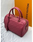 (LIKE NEW) LOUIS VUITTON SPEEDY BANDOULIERE 25 NM IN ROSE BRUYERE PINK MONOGRAM EMPREINTE LEATHER -FULL SET-