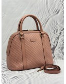 GUCCI MEDIUM DOME IN DUSTY ROSE PINK GG MICROGUCCISSIMA LEATHER