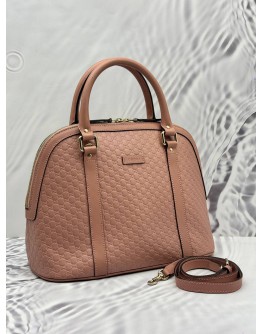 GUCCI MEDIUM DOME IN DUSTY ROSE PINK GG MICROGUCCISSIMA LEATHER