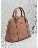 GUCCI MEDIUM DOME IN DUSTY ROSE PINK GG MICROGUCCISSIMA LEATHER