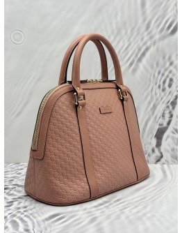 GUCCI MEDIUM DOME IN DUSTY ROSE PINK GG MICROGUCCISSIMA LEATHER