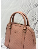 GUCCI MEDIUM DOME IN DUSTY ROSE PINK GG MICROGUCCISSIMA LEATHER